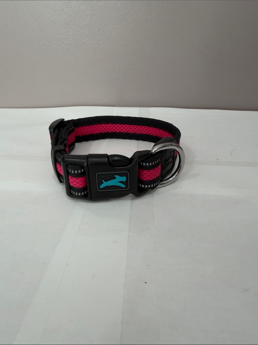 Small Pink and Black Dog Collar